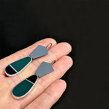 Odd Couple Teal Earrings - READY TO SHIP