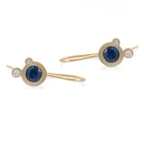 Triple Dot Earrings - Australian Sapphires - READY TO SHIP