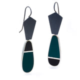 Odd Couple Teal Earrings - READY TO SHIP